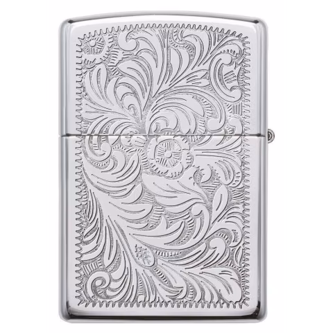Encendedor Zippo con acabado cromado veneciano - Alumbradores