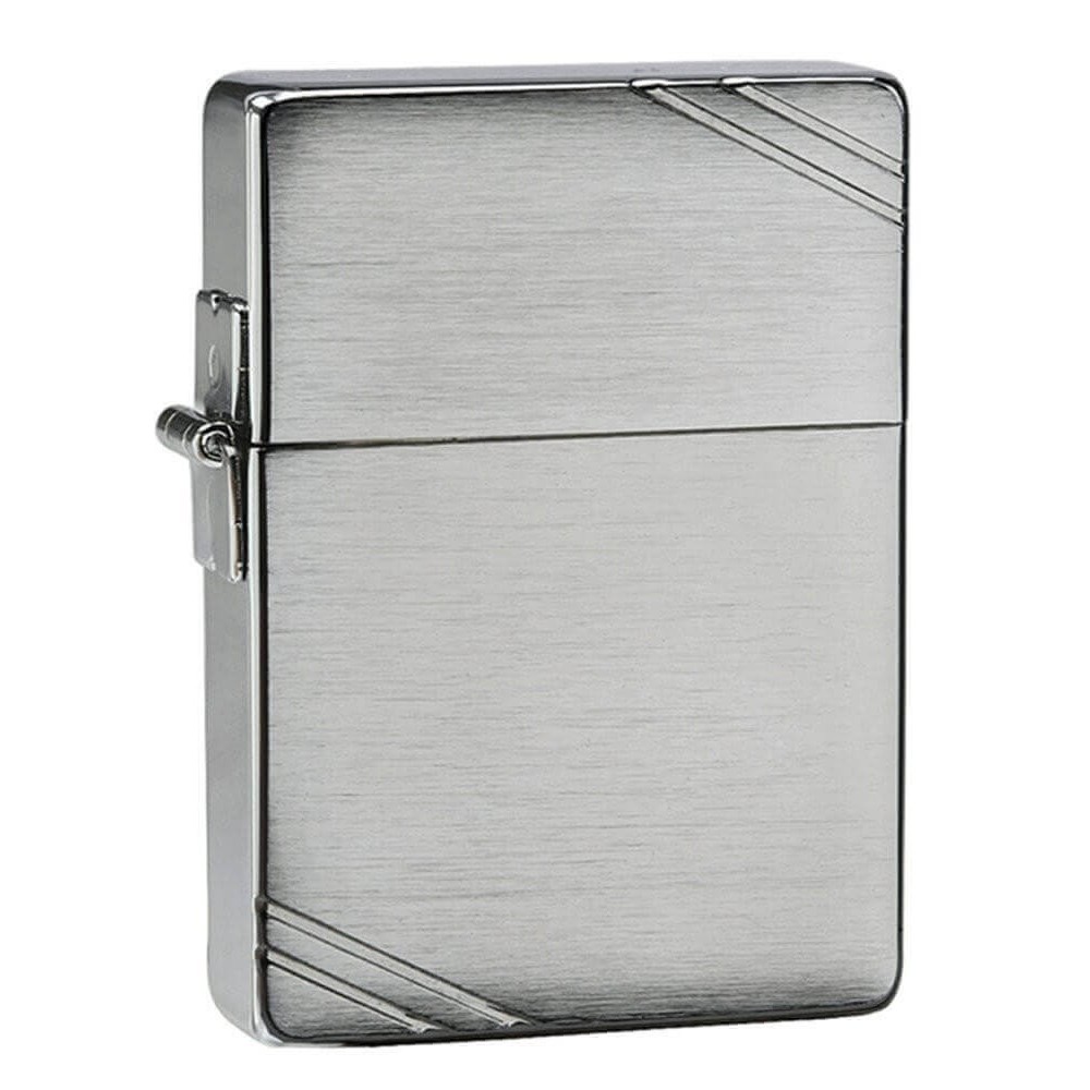 Zippo Vintage Replik 1935 Chrom gebürstet und Diagonale Dekorationen - Feuerzeuge