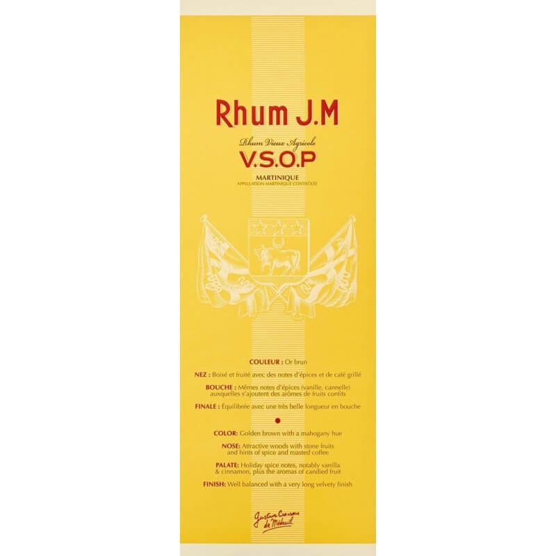 J.M. Rhum Agricole Vieux V.S.O.P. Vol. 43% Cl.70 - J.M. Distillery