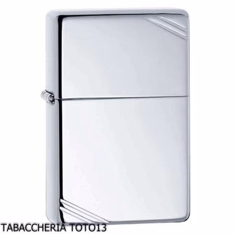 Zippo vintage replica 1935 pulido cromado y decoraciones diagonales - Alumbradores