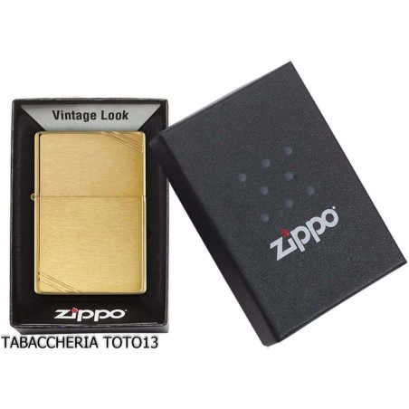 Zippo Vintage Replik 1935 goldenen Satin und diagonalen Dekorationen - Feuerzeuge