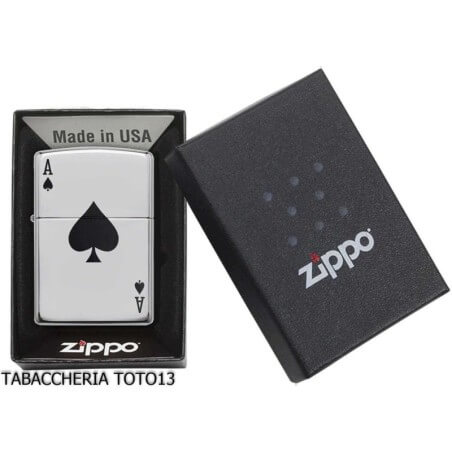 Zippo Luky Ace poliert verchromt Zippo Zippo Feuerzeuge