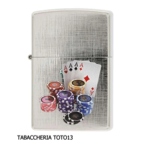 Zippo gambling su cromo finitura lino - Toto13 Zippo shop in Italia