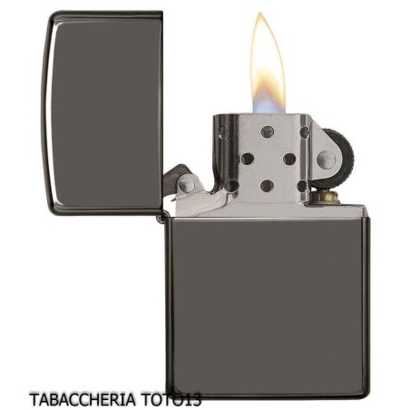 Zippo regular dark shiny chrome black ice - Lighters
