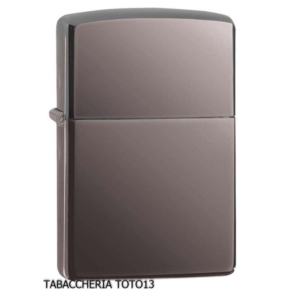 Zippo regelmäßig dunkel glänzend Chrom schwarz Eis - Feuerzeuge