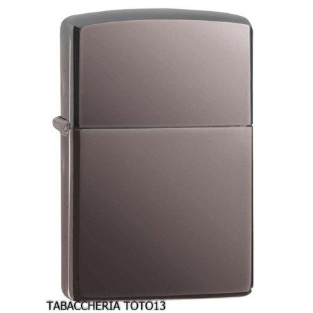 Zippo regelmäßig dunkel glänzend Chrom schwarz Eis - Feuerzeuge