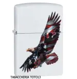 Zippo eagle flag usa white lacquer finish - Lighters - Brass