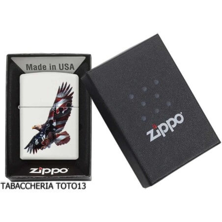 Zippo drapeau aigle usa laqué blanc Zippo Briquets Zippo