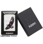 Zippo eagle flag usa white lacquer finish - Lighters - Brass