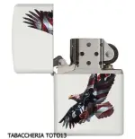 Zippo eagle flag usa white lacquer finish - Lighters - Brass