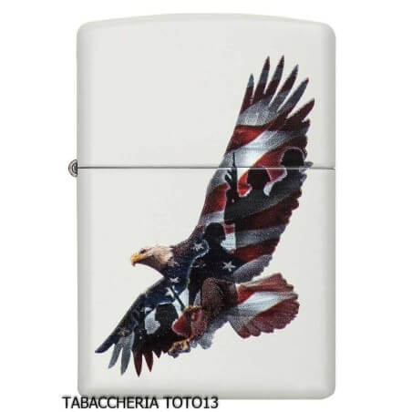 Zippo drapeau aigle usa laqué blanc Zippo Briquets Zippo