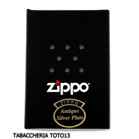 Zippo plateado antiguo envejecido plateado - Alumbradores