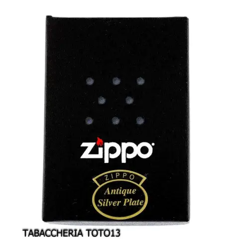 Zippo regular placcato argento anticato - Accendini