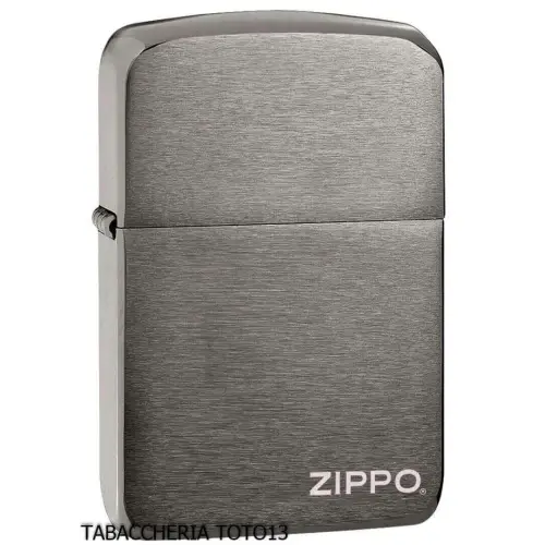 Zippo vintage replica 1941 Black Ice Logo - Accendini
