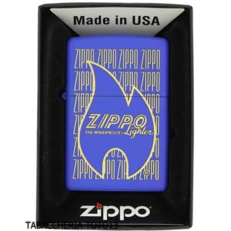 Zippo logo Variation acabado en esmalte azul Zippo Encendedores Zippo