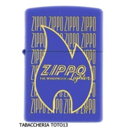 Zippo logo Variation fini émail bleu