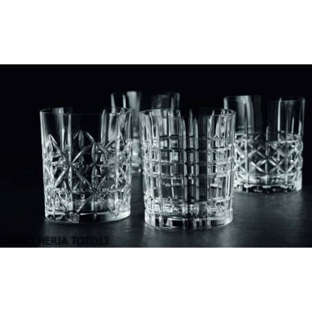 Nachtmann worked crystal tumbler tumbler, set of 4 pieces