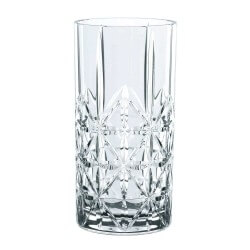 Bicchieri tumbler alto in cristallo lavorato Nachtmann, set 4 pezzi