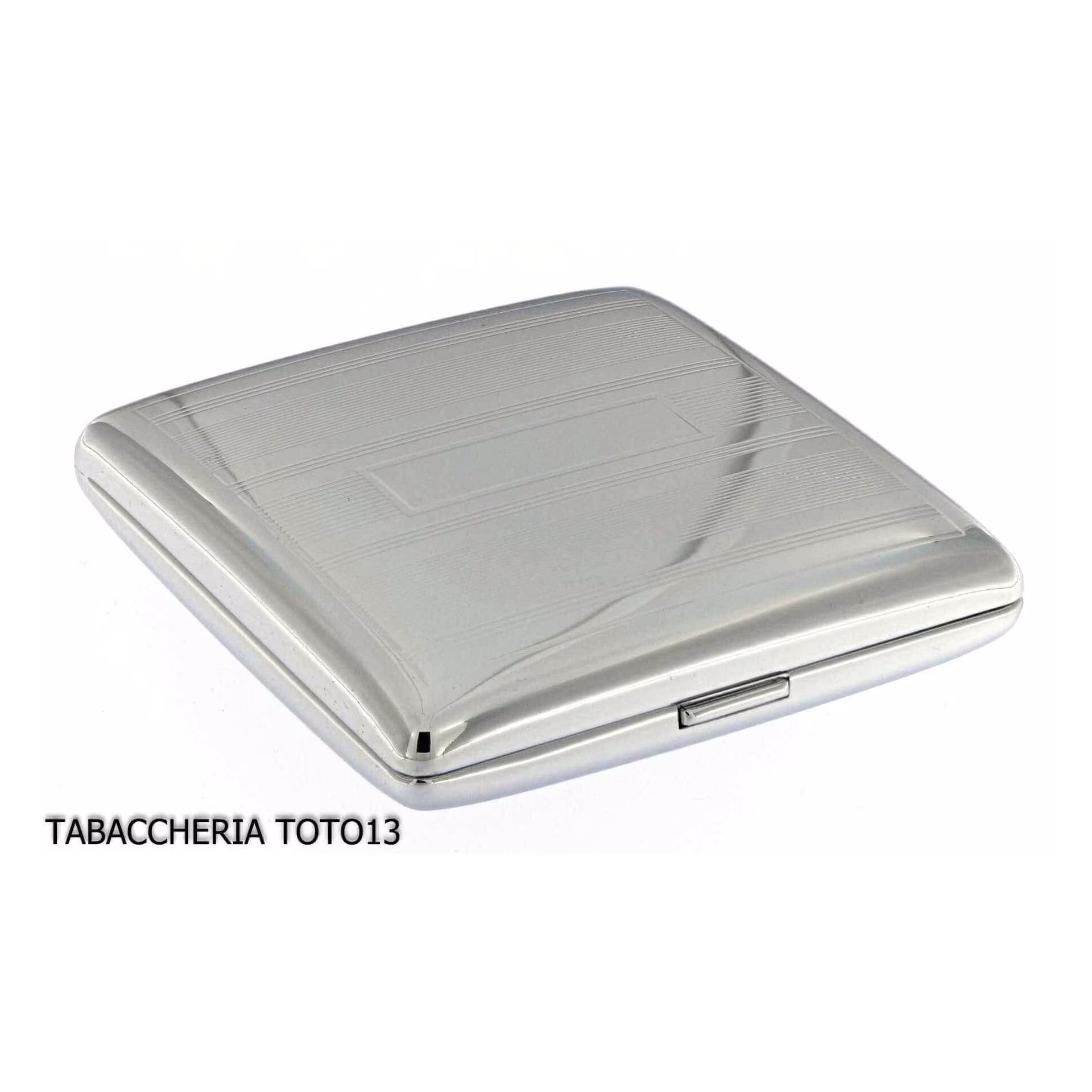 Steel Case with vertical lines for 20 cigarettes - Accessories For Cigarettes And Rolling