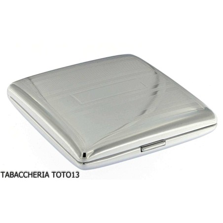 Case de acero líneas verticales de 20 cigarrillos - Accesorios Para Cigarrillos y Laminado