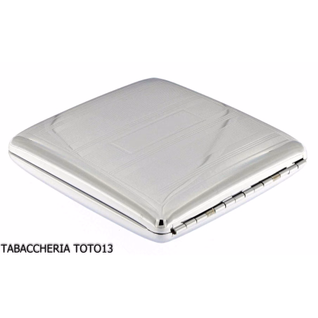 Steel Case with vertical lines for 20 cigarettes - Accessories For Cigarettes And Rolling