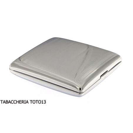 Steel Case with vertical lines for 20 cigarettes - Accessories For Cigarettes And Rolling
