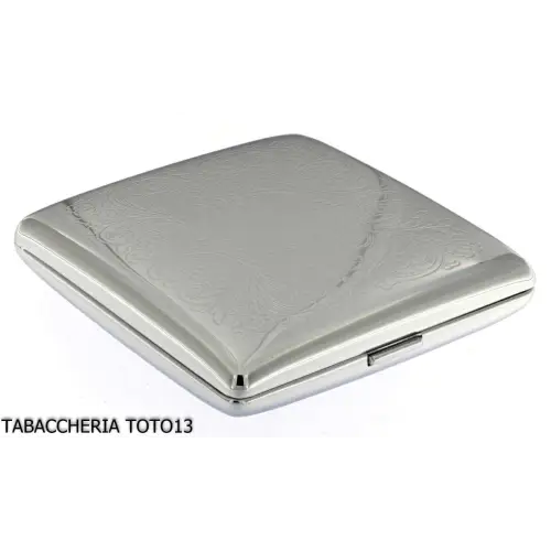 Steel case with baroque incisions for 20 cigarettes - Accessories For Cigarettes And Rolling