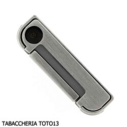Lubinski Vernazza gas lighter with electric ignition, brushed steel color