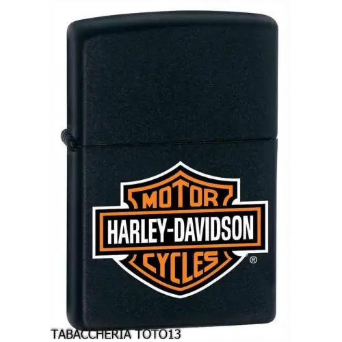 Zippo Harley Davidson bar & shield colorato su smalto nero - Accendini