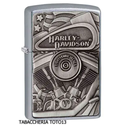 Zippo Harley Davidson motor flag emblem - Accendini