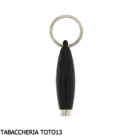 Lubinski Oliven-Zigarrenbohrer, 8 mm, Satinschwarz, mit Schlüsselanhänger - Zubehör Cigar