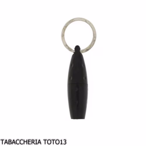 Lubinski Oliven-Zigarrenbohrer, 8 mm, Satinschwarz, mit Schlüsselanhänger - Zubehör Cigar