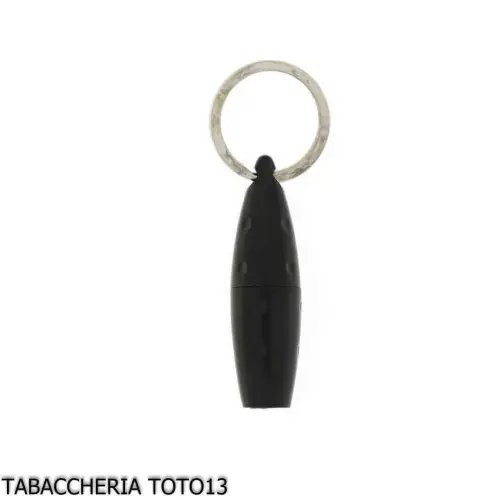 Lubinski Oliven-Zigarrenbohrer, 8 mm, Satinschwarz, mit Schlüsselanhänger - Zubehör Cigar
