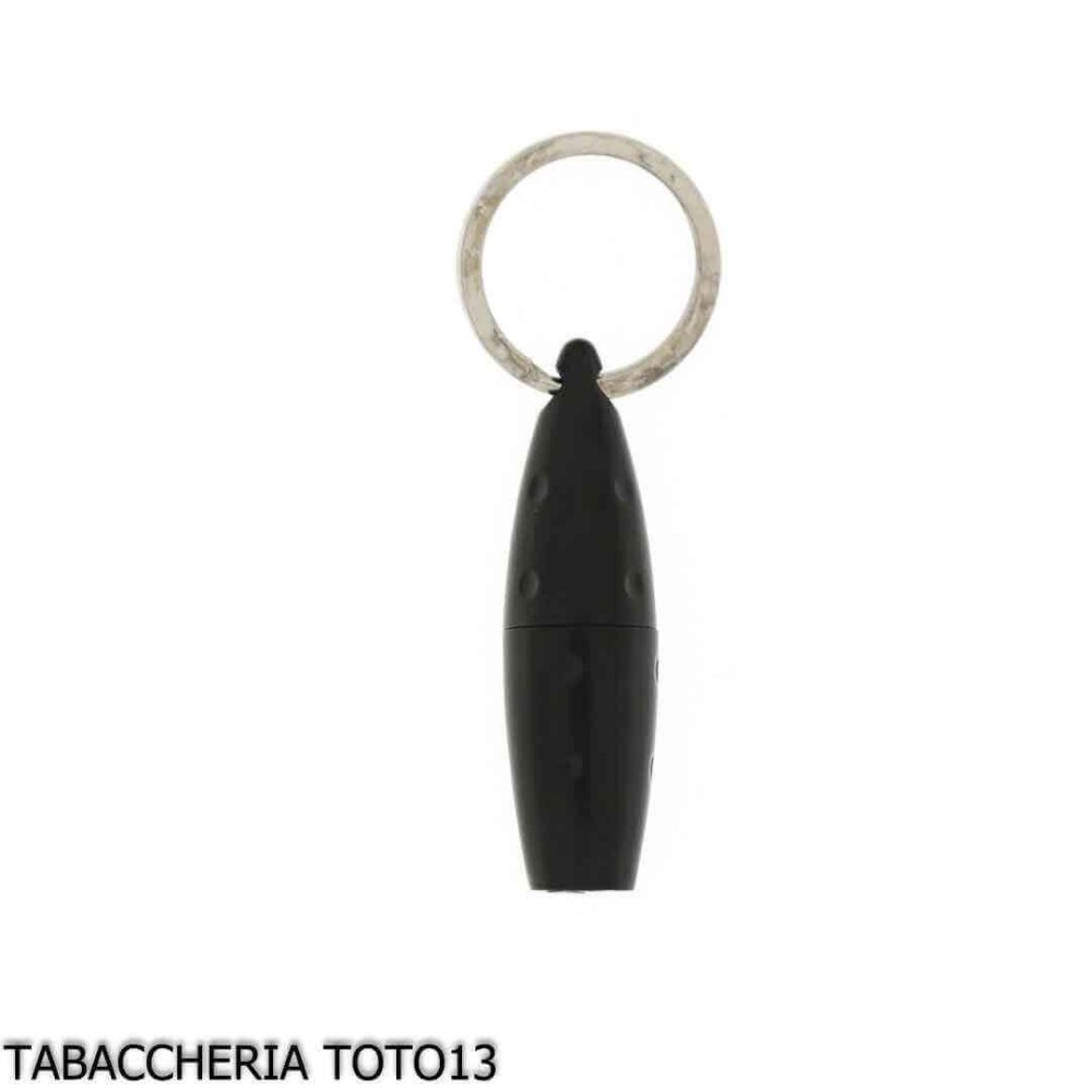 Lubinski Oliven-Zigarrenbohrer, 8 mm, Satinschwarz, mit Schlüsselanhänger - Zubehör Cigar