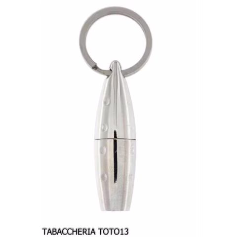Lubinski 8mm Olive Cigar Punch, Chrome-Plated, with Keychain - Accessories Cigar - Metal