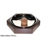 Cendrier hexagonal en bois de rose et acier par Lubinski Lubinski Cendrier pour pipe à tabac