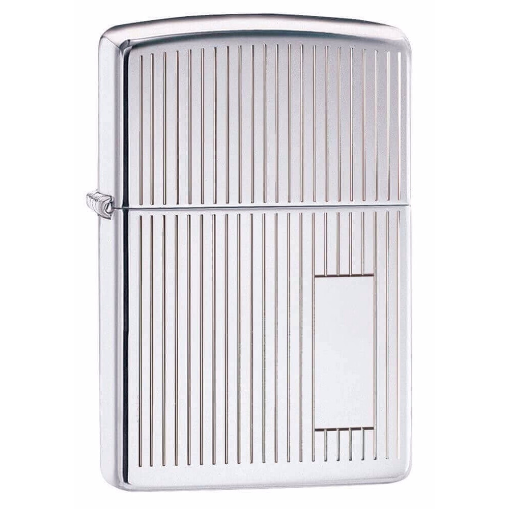 Zippo vertikale Linien reg Engine gedreht - Feuerzeuge