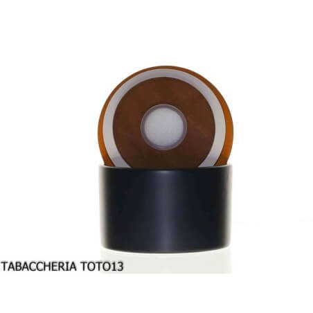 Blaue und orangefarbene Keramikvase zum Aufbewahren von Tabak Lubinski Befeuchtungstöpfe für Tabak