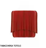 Estuche de cuero rojo arlequín para cuatro cigarros mitad toscanos - Accesorios para cigarros toscanos