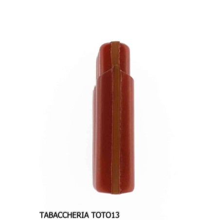 Red harlequin leather case for four half Tuscan cigars - Accessories for Tuscan Cigars