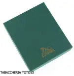 Estuche de cuero rojo arlequín para cuatro cigarros mitad toscanos - Accesorios para cigarros toscanos