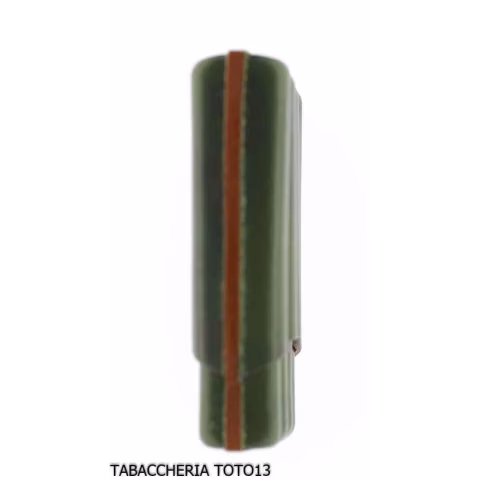 Estuche de cuero arlequín verde para cuatro cigarros mitad toscanos - Accesorios para cigarros toscanos