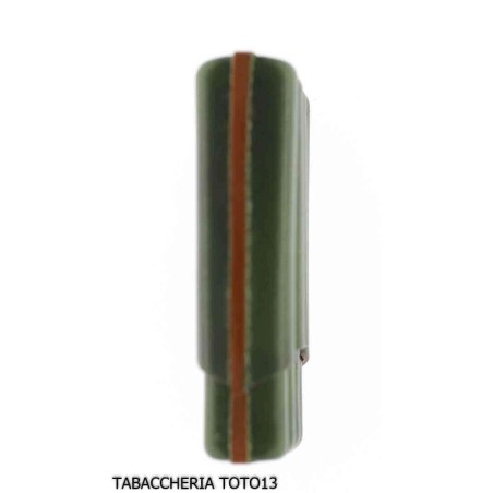Étui en cuir vert arlequin pour quatre cigares demi-toscans - Accessoires pour cigares toscans
