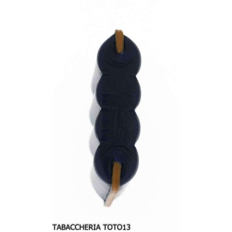 Blaue Harlekin Ledertasche für vier halbe toskanische Zigarren - Zubehör für toskanische Zigarren