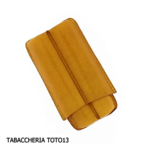 Caja de cigarros de bolsillo línea color amarillo por Lubinski - Accesorios para cigarros toscanos