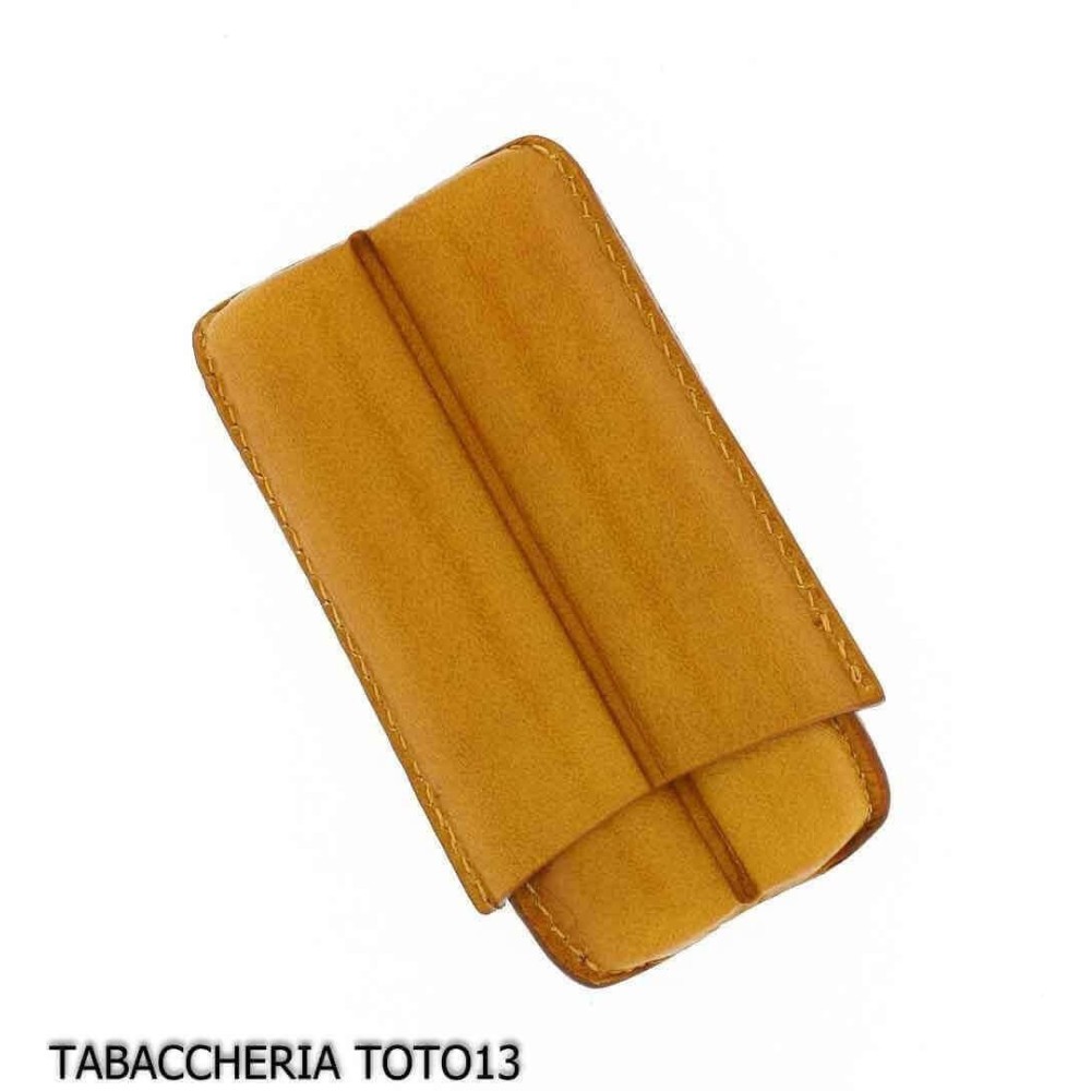 Caja de cigarros de bolsillo línea color amarillo por Lubinski - Accesorios para cigarros toscanos