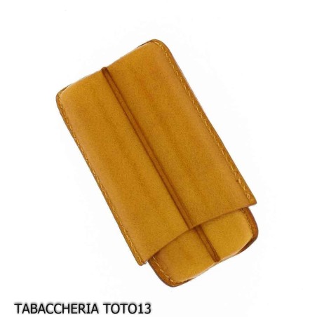 Caja de cigarros de bolsillo línea color amarillo por Lubinski - Accesorios para cigarros toscanos