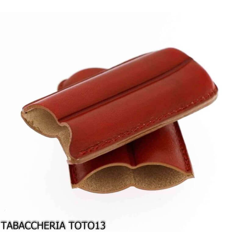 Pocket cigar case red harlequin line by Lubinski - Lubinski