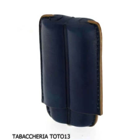 Etui à cigares Pocket bleu harlequin by Lubinski Lubinski Pochettes pour demi-toscans et mezzanine