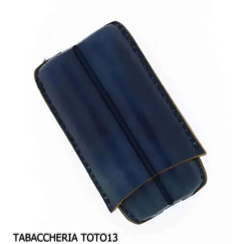 Caja de puros de bolsillo azul arlequín línea de Lubinski - Accesorios para cigarros toscanos